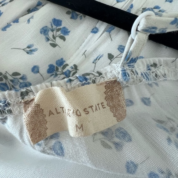 Altar'd State Blue and White Floral Maxi Dress - Picture 3 of 4